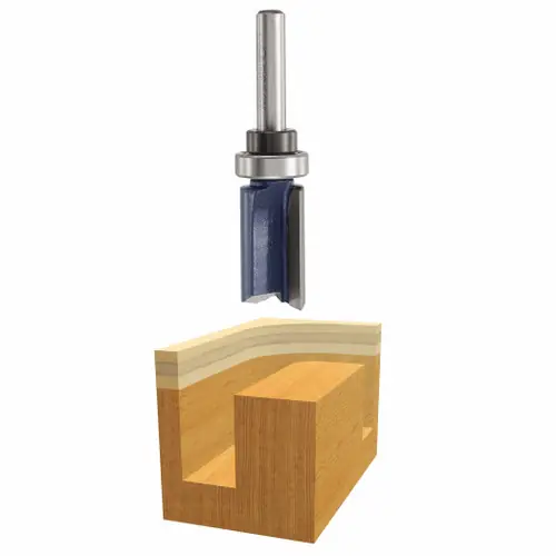 Fast Shipping Bosch 85672M 1/2 In. x 1-1/4 In. Carbide Tipped 2-Flute Top Bearing Straight Trim Bit