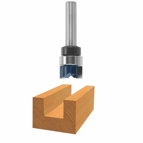 Get Yours Bosch 85674M 1/2 In. x 1/4 In. Carbide Tipped 2-Flute Top Bearing Dado Clean Out Bit
