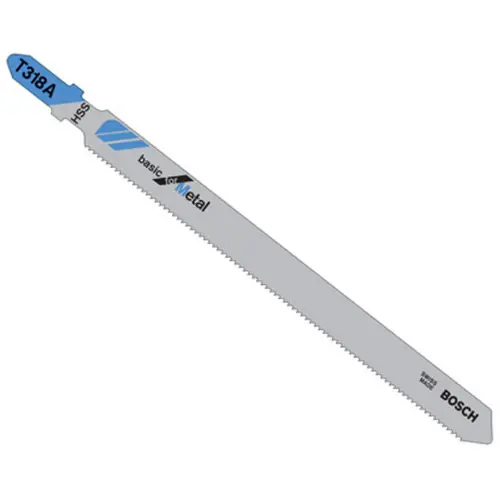Bosch T318A100 100 pc. 5-1/4 In. 24 TPI Basic for Metal T-Shank Jig Saw Blades (100 Pack) Authentic