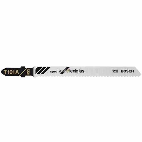 Bosch T101A 5 pc. 4 In. 14 TPI Special for Plexiglas T-Shank Jig Saw Blades (5 Pack) Fresh Stock