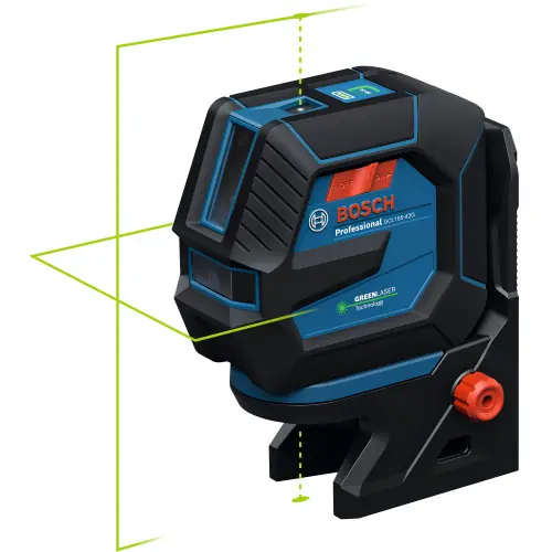 Bosch GCL165-42GL 3.7V Green-Beam Self-Leveling Cross-Line Laser with Plumb Points and Li-Ion Battery Certified
