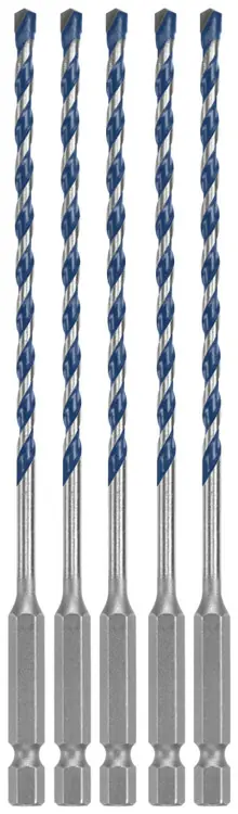 Crafted Bosch BXH025 5 pc. 5/32 In. x 6 In. Blue Xtreme Carbide Hammer Drill Bit (5 Pack)