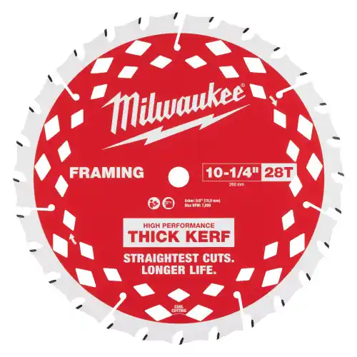 Milwaukee 48-40-1048 10-1/4 28T Thick Kerf Framing Circular Saw Blade Instant Buy