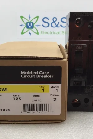 Buy Today GE TQD22125/TQD22125WL 125 Amp 2 Pole 240V Circuit Breaker - Cosmetic Flaw