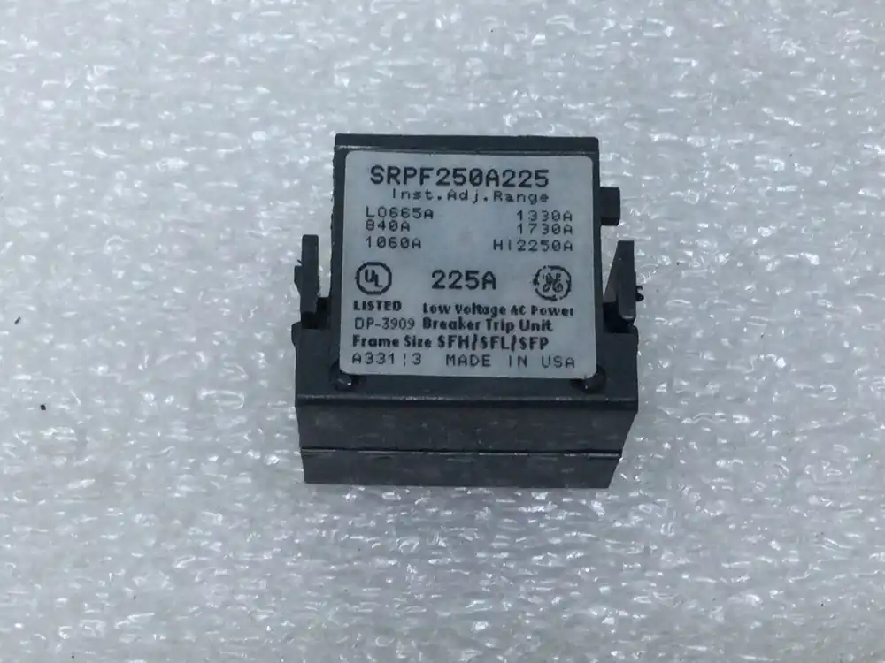 GE General Electric SRPF250A225 225A Trip Plug Place Order
