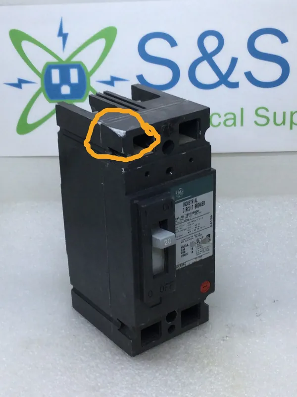 GE TED124020 20 Amp 2-Pole 480V Breaker -Cosmetic Flaw Special Discount