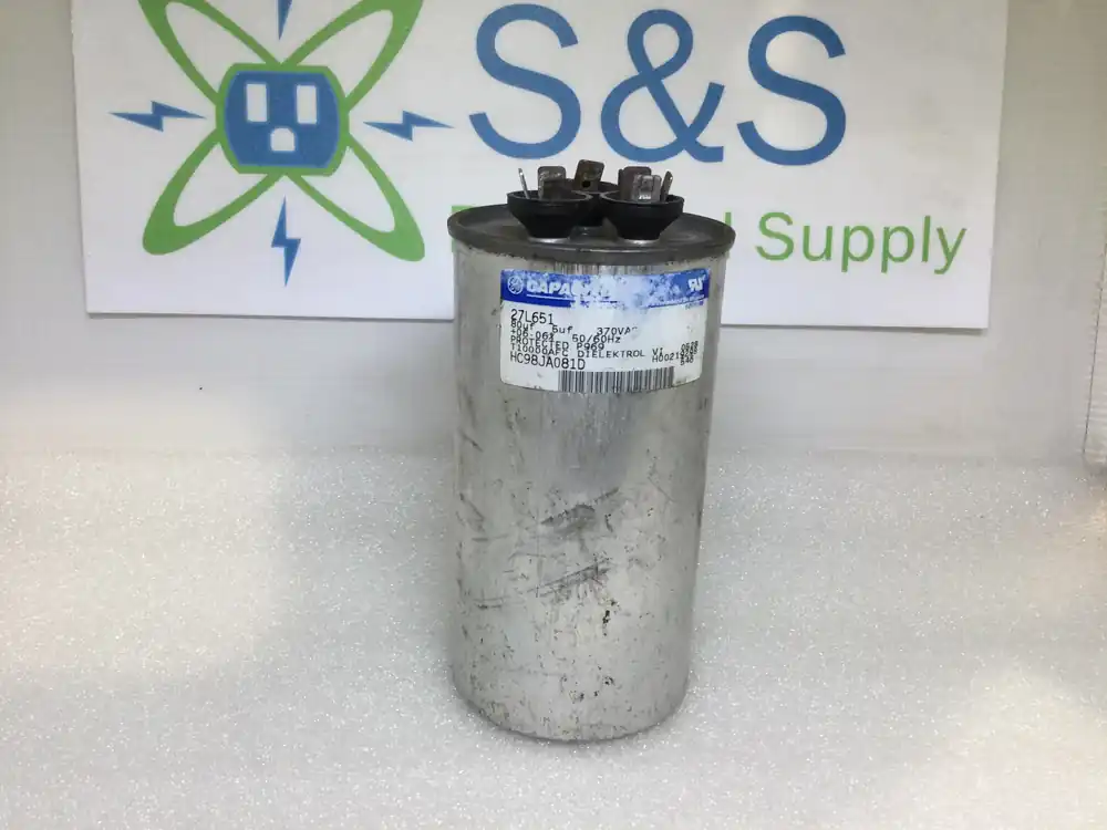 Trusted Brand GE Capacitor 27L651 80/5uf 370Vac +/-6% 50/60Hz
