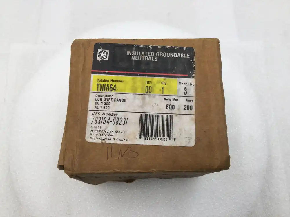 Free Returns GE TNIA64 200 Amp 600V Insulated Groundable Neutrals - Missing Screw