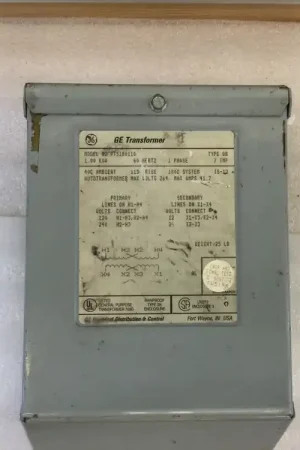 Must Have GE/General Electric 9T51B0110, Single Phase, 1.00 KVA, 60Htz, 120/240VAC, 41.7 Max Amps, Buck Boost Transformer