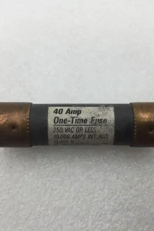 GE General Electric E4273 40 Amp 250 VAC or Less One-Time Class H Fuse In Demand