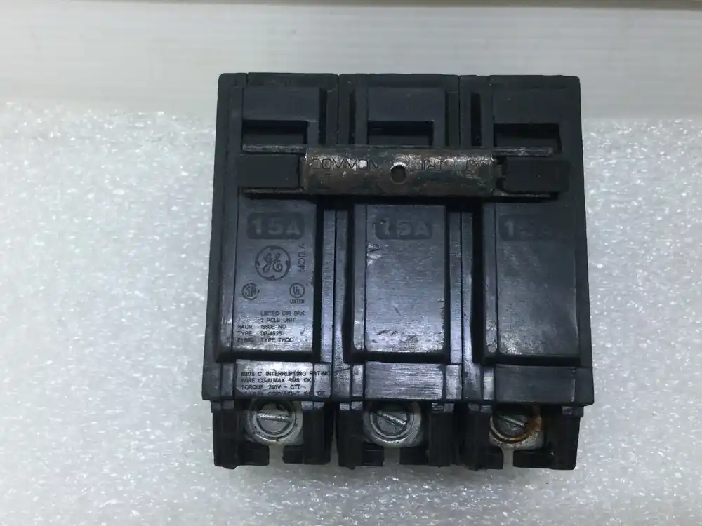 GE General Electric THQL32015 15 Amp 3 Pole 240V Breaker - Cosmetic Flaw Brand New