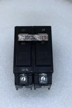 Next Day Delivery GE THQL21125 125 Amp 2 Pole 120/240v 10 kA Circuit Breaker - Gray Handle