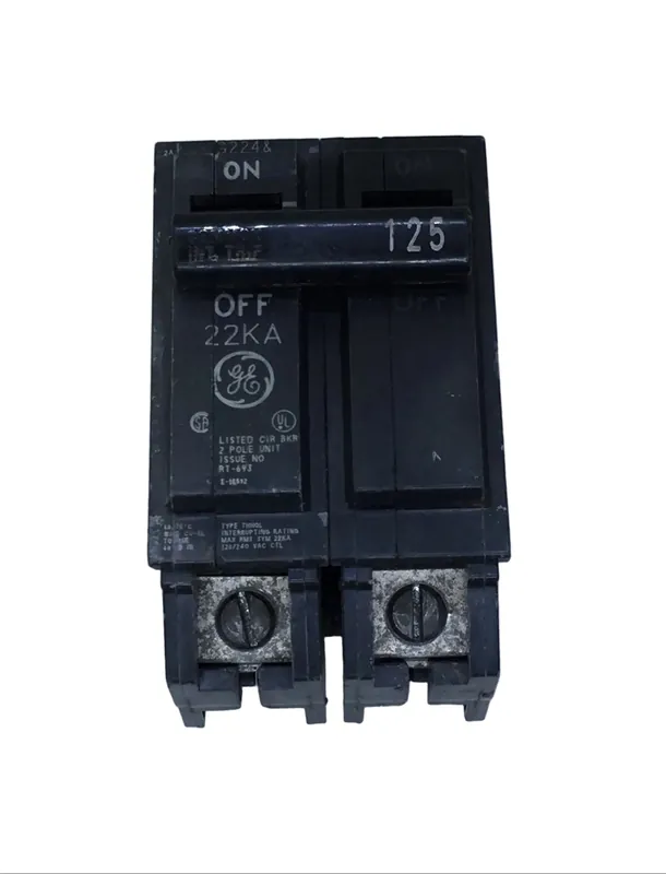 Latest GE THHQL21125 125 Amp 2 Pole 240V 22KA Circuit Breaker - Cosmetic Flaw