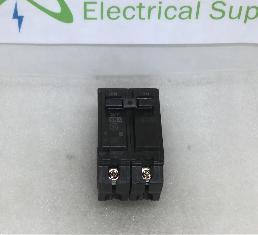 Clearance General Electric THQL2115 15 Amp 2 Pole 120/240V Breaker - Cosmetic Flaw