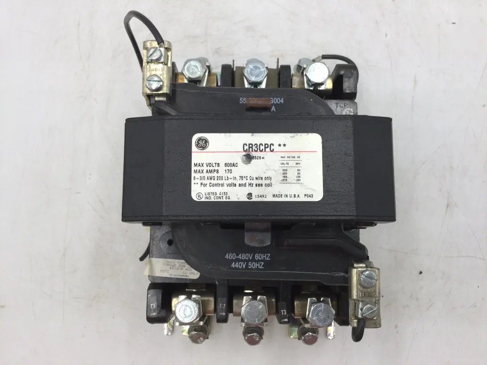 GE CR3CPC 170 Amp 600 AC 460-480V 60HZ 440V 50HZ 55-501463G004 Series A Contactor Fast Shipping