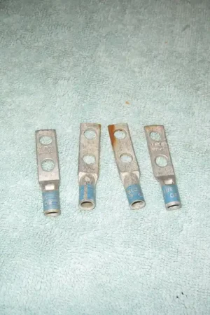 (4) Wp91412-L3 6 Awg Lug 2holesht Barrel 1/4"Bolt 3/4"Space Blue W/Peep Price Cut