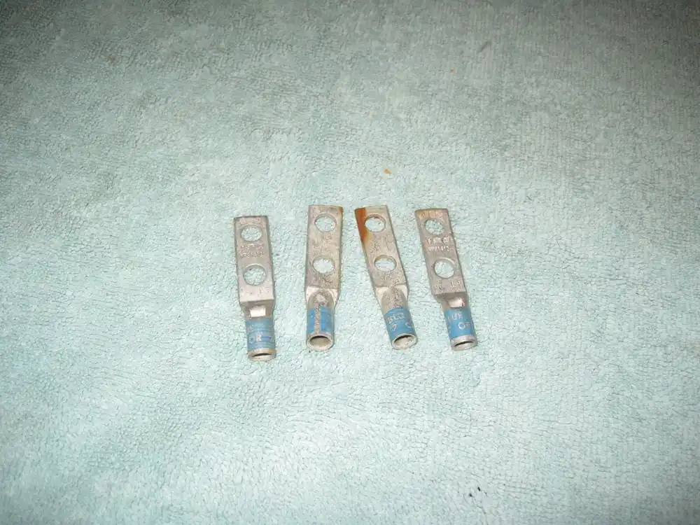 (4) Wp91412-L3 6 Awg Lug 2holesht Barrel 1/4"Bolt 3/4"Space Blue W/Peep Price Cut