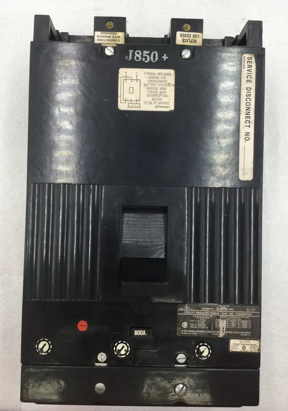 GE TKM836F000 800 Amp 3 Pole 600V Circuit Breaker w/800 Amp Trip Limited Offer