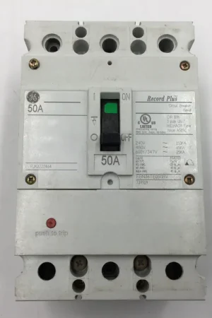 Fan Favorite GE General Electric FBN36TE050RV 50 Amp 600 Volt 3 Pole Record Plus Circuit Breaker