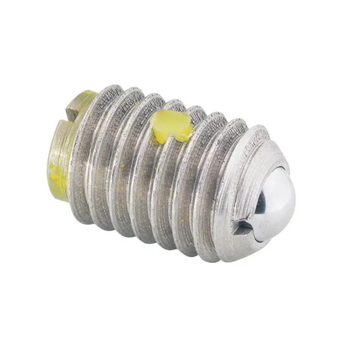 Luxury TE-CO 52906 10-32 Thread Size, 33/64" Body Length, Stainless Steel Body, Stainless Steel Ball Threaded Ball Plunger