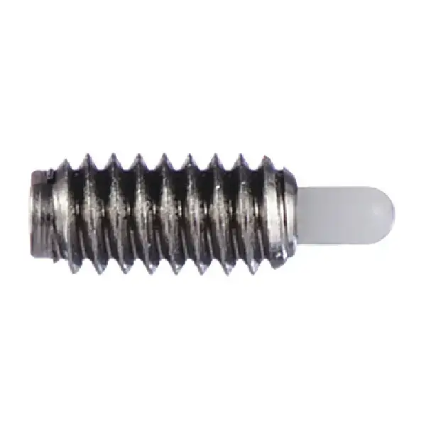 VLIER SMDL61 1/2"-13 Thread Size, 3/4" Thread Length, 1/4" Projection, Stainless Steel Body, Delrin Nose Threaded Spring Plunger Express Delivery