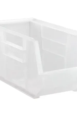 QUANTUM STORAGE SYSTEMS QUS265CL Stack & Hang Ultra Bins Type, Clear Color, Plastic Material Storage Bin Weekend Sale