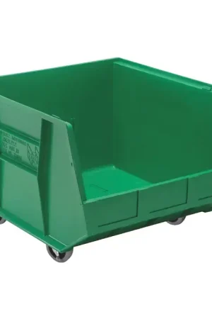 QUANTUM STORAGE SYSTEMS QUS275MOBGN* Stack & Hang Mobile Ultra Bin Type, Green Color, Plastic Material Storage Bin Markdown