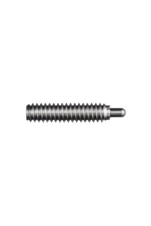 VLIER SSS54A 1/4"-28 Thread Size, 1" Thread Length, 0.1875" Projection, Stainless Steel Body, Stainless Steel Nose Threaded Spring Plunger Last Chance