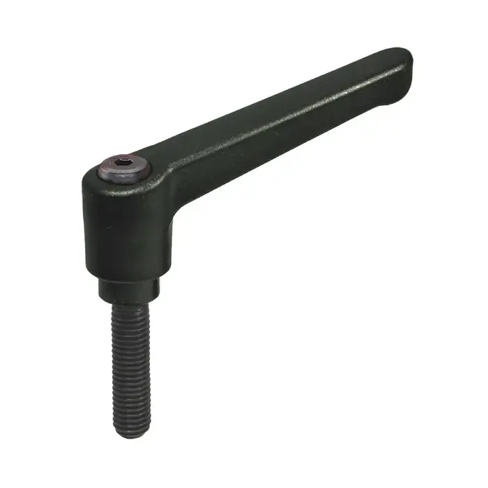 Bargain J.W. WINCO 8N20F34K M8x1.25 Thread Size, 63mm Handle Length, Steel Insert, Nylon Plastic, Threaded Stud Adjustable Lever