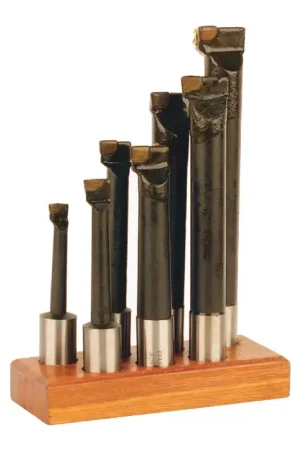 Bargain TTC PRODUCTION PE-1000 9/16" Min Bore Diam, 4-1/2" Max Bore Depth, 1" Shank Diam., Carbide Tipped Boring Bar Set