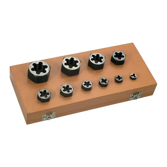 TTC 402 6mm-1.00mm to 22mm-1.50 Thread Size, Right Hand Carbon Steel Hex Dies Set Don't Miss Out