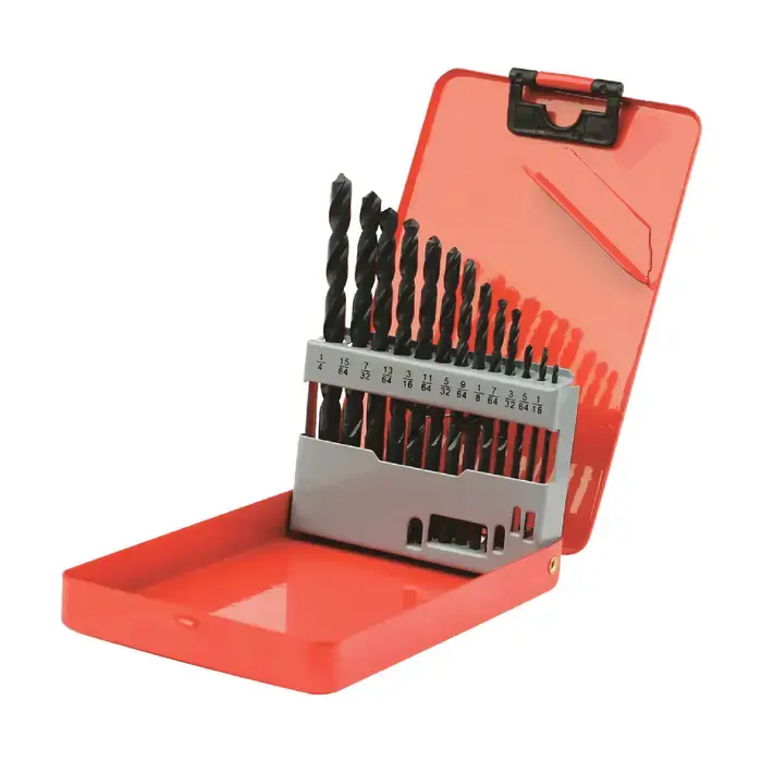 TTC PRODUCTION A379 1/16" to 1/4" by 64ths 118° Black Oxide High Speed Steel Jobbers Length Drill Set Fan Favorite