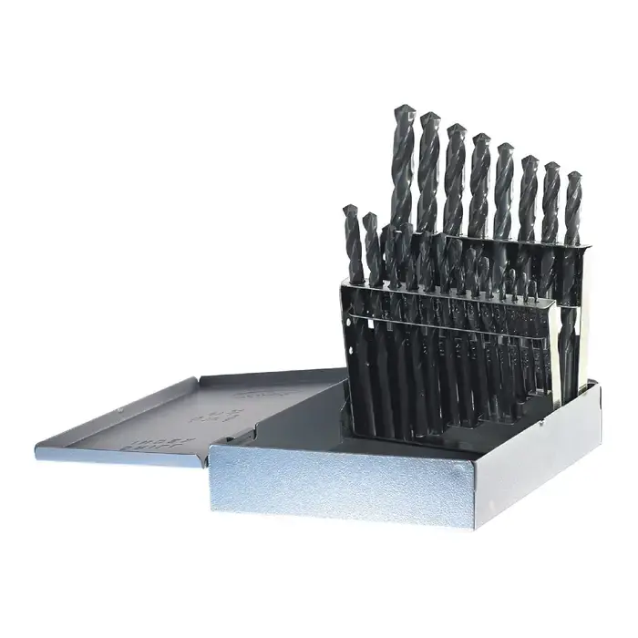 Must Have DRILLCO 400HD21 1/16" to 3/8" by 64ths 135° Black Oxide High Speed Steel Jobbers Length Drill Set