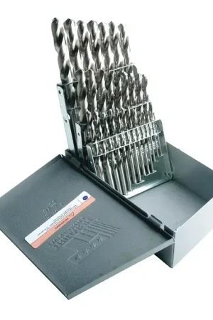 DRILLCO SAD13 1/16" to 1/4" by 64ths 118° Bright High Speed Steel Jobbers Length Drill Set Final Sale