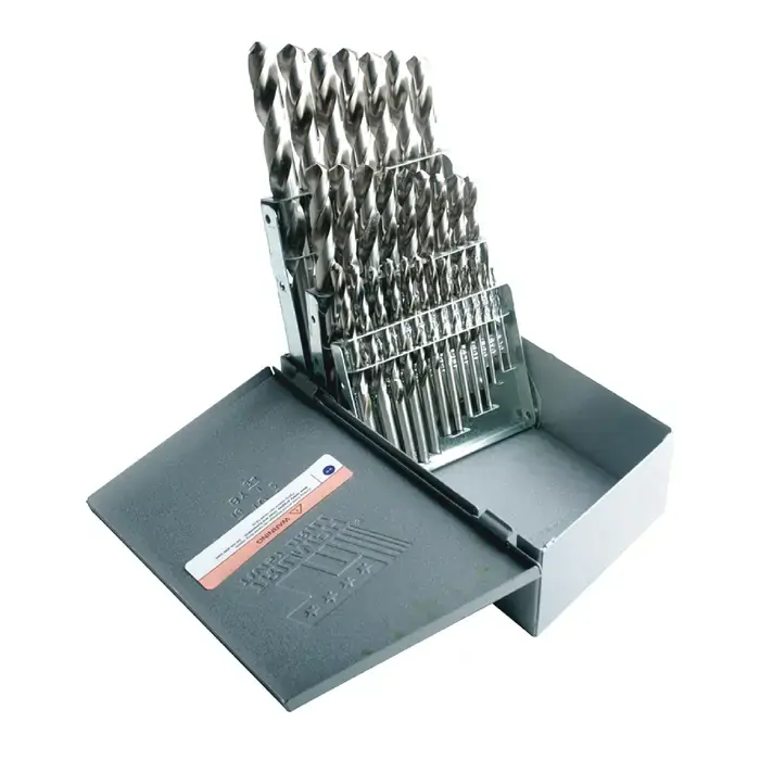 DRILLCO SAD13 1/16" to 1/4" by 64ths 118° Bright High Speed Steel Jobbers Length Drill Set Final Sale