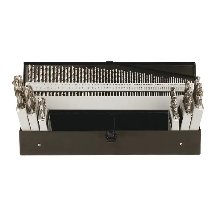 TTC PRODUCTION A8012 1/16" to 1/2" by 64ths, 1 to 60, A to Z 118° Bright High Speed Steel Jobbers Length Drill Set Popular