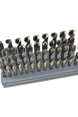 TRIUMPH 90595 9/16" to 1" by 16ths 118° Premium Grade High Speed Steel Reduced Shank Drill Set Buy Today