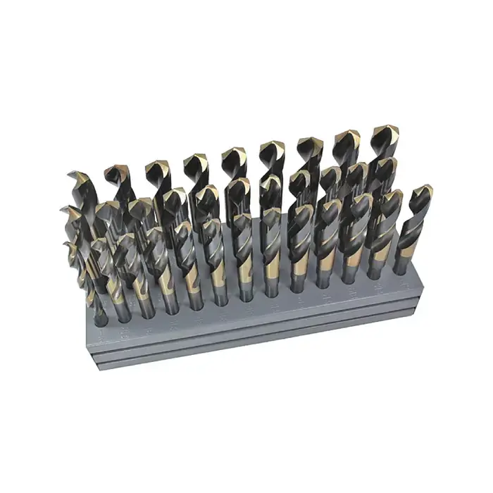 TRIUMPH 90595 9/16" to 1" by 16ths 118° Premium Grade High Speed Steel Reduced Shank Drill Set Buy Today