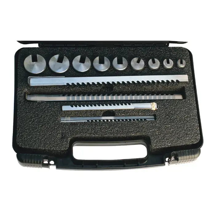 HASSAY SAVAGE 15318 4 Broaches, 9 Bushings, 19/64" Min. LOC, 2-1/2" Max. LOC Keyway Broach Set Buy Direct
