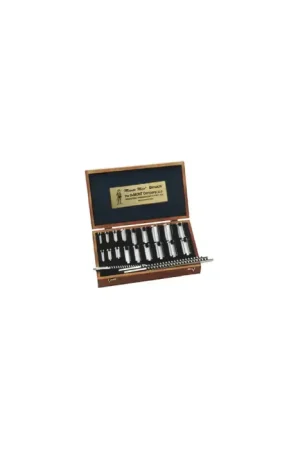DUMONT 11124 3 Broaches, 18 Bushings, 19/64" Min. LOC, 2-1/2" Max. LOC Keyway Broach Set Professional Grade