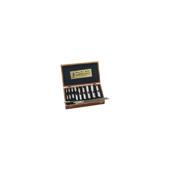 DUMONT 11124 3 Broaches, 18 Bushings, 19/64" Min. LOC, 2-1/2" Max. LOC Keyway Broach Set Professional Grade