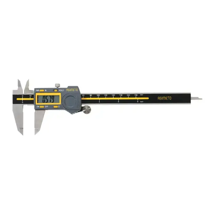 ASIMETO 307-06-5 Electronic Digital Caliper, 0 - 6" (0 - 150mm) Range, .0005" (.01mm) Resolution Special Discount