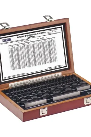 Budget FOWLER 53-672-081-0 B (Economy) Grade, .1001" thru 4" Size, 81 Piece, Steel Material Rectangular Gage Block Set