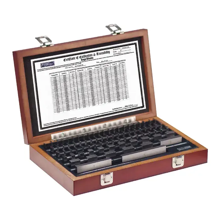 Budget FOWLER 53-672-081-0 B (Economy) Grade, .1001" thru 4" Size, 81 Piece, Steel Material Rectangular Gage Block Set