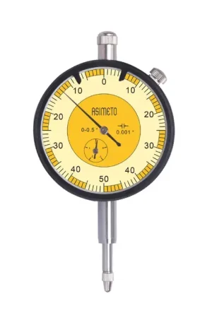 Weekend Sale ASIMETO 402-12-3 0 - 1/2" Range, 0-50-0 Reading Dial Drop Indicator