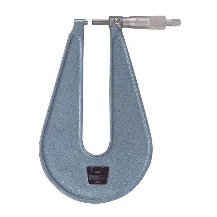 FOWLER 52-517-611 0 - 1" Range, .001" Graduation, 6" Throat Deep Throat Outside Micrometer Best Seller