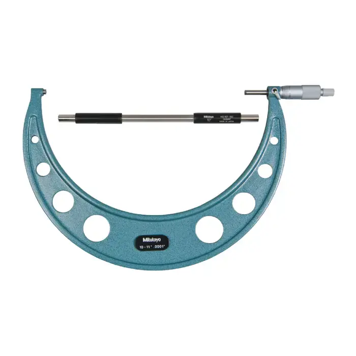 MITUTOYO 103-225 10 - 11" Range, .0001" Graduation Flat End Spindle Outside Micrometer Trusted Brand