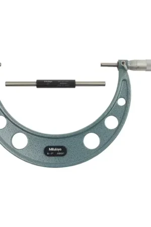 MITUTOYO 103-221 6 - 7" Range, .0001" Graduation Flat End Spindle Outside Micrometer Hot Deal