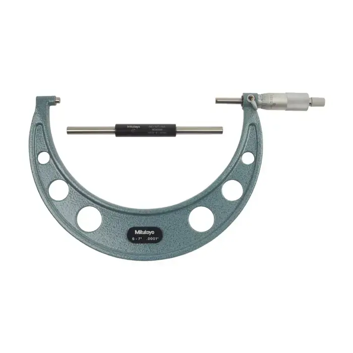 MITUTOYO 103-221 6 - 7" Range, .0001" Graduation Flat End Spindle Outside Micrometer Hot Deal