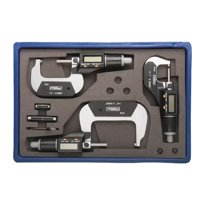 FOWLER 54-860-103-1 0 - 3" Range, — Graduation, 3 Piece Outside Micrometer Set Popular